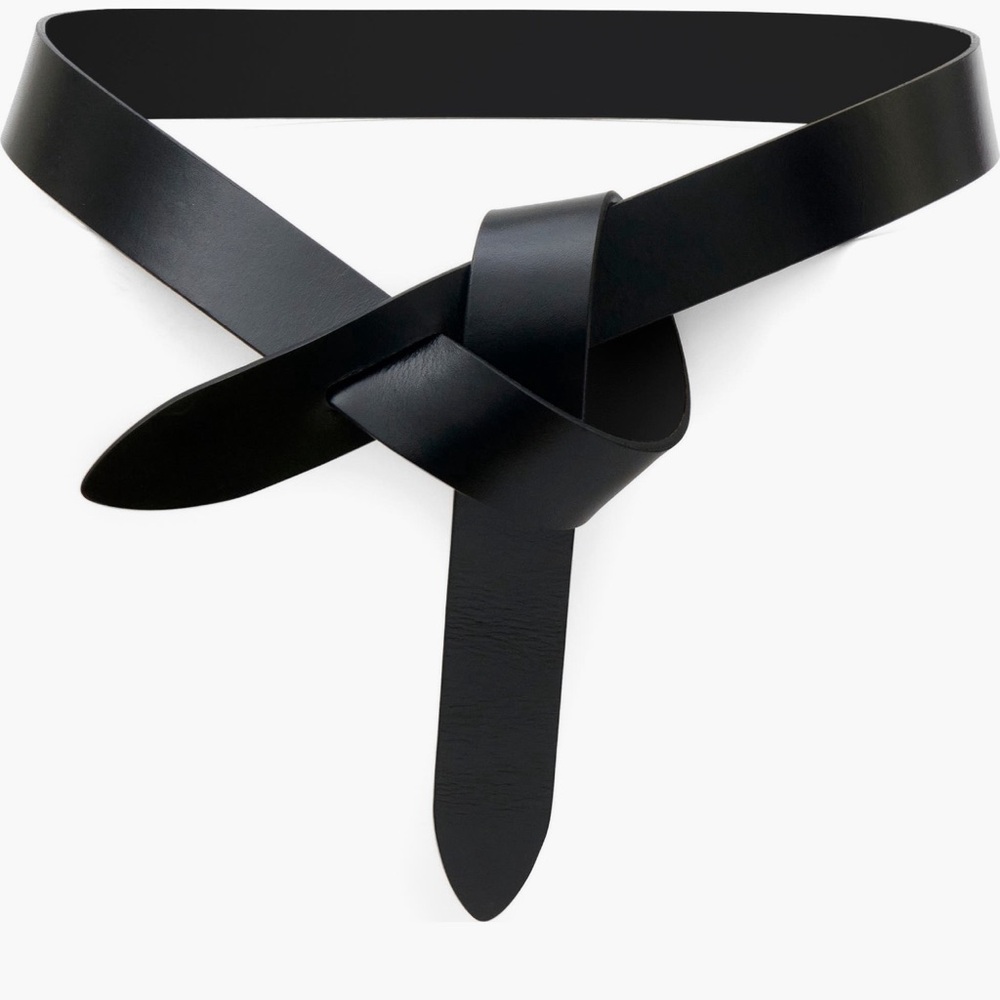 ISABEL MARANT black lecce leather belt Large
